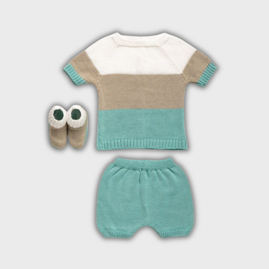 completino neonato filo + babbucce