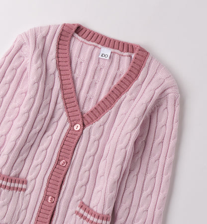 cardigan bimba treccia
