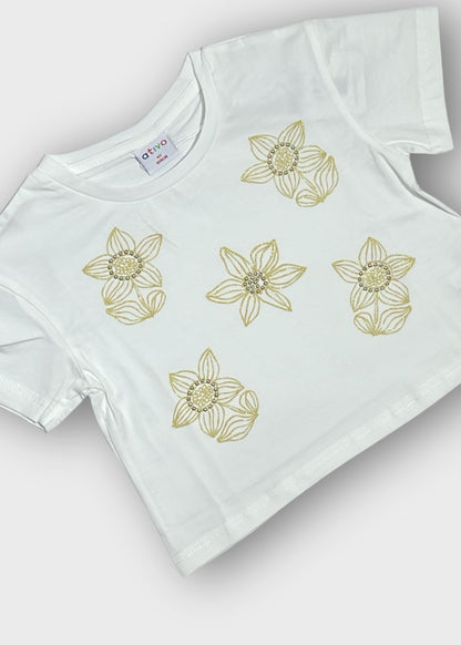 t-shirt bimba strass m/corta