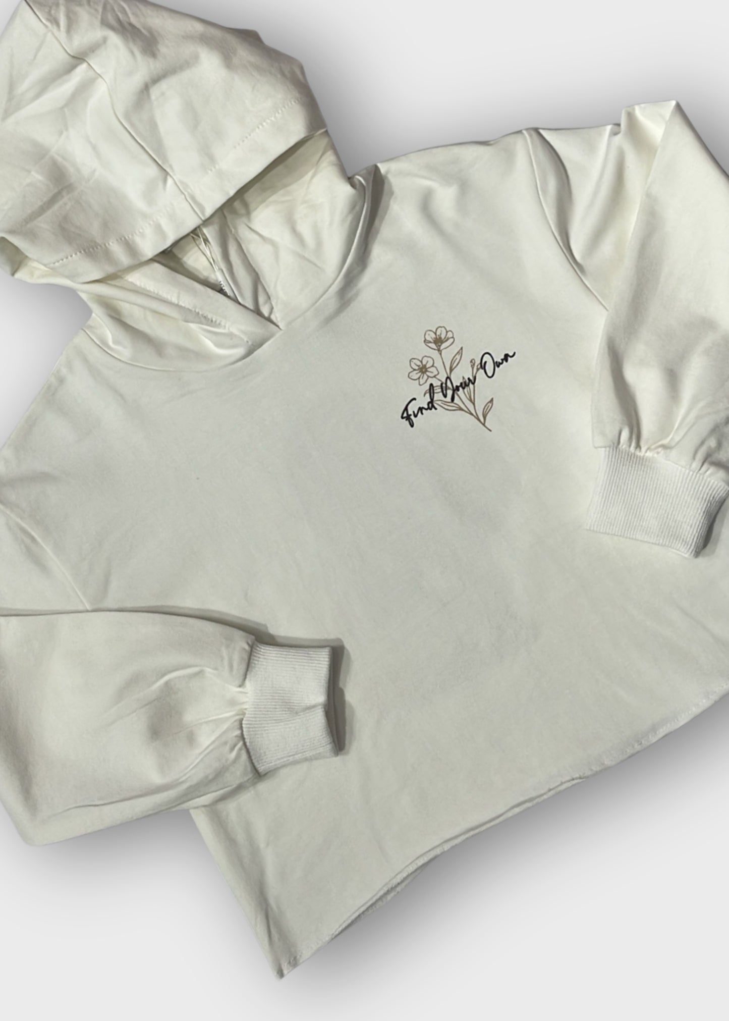 maglia bimba cotone cappuccio m/lunga