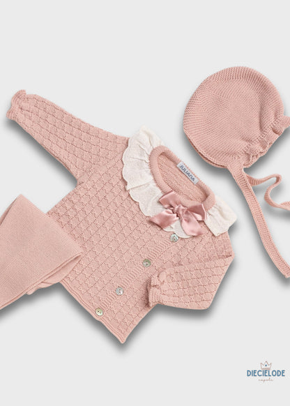 completino neonata tricot+cuffietta