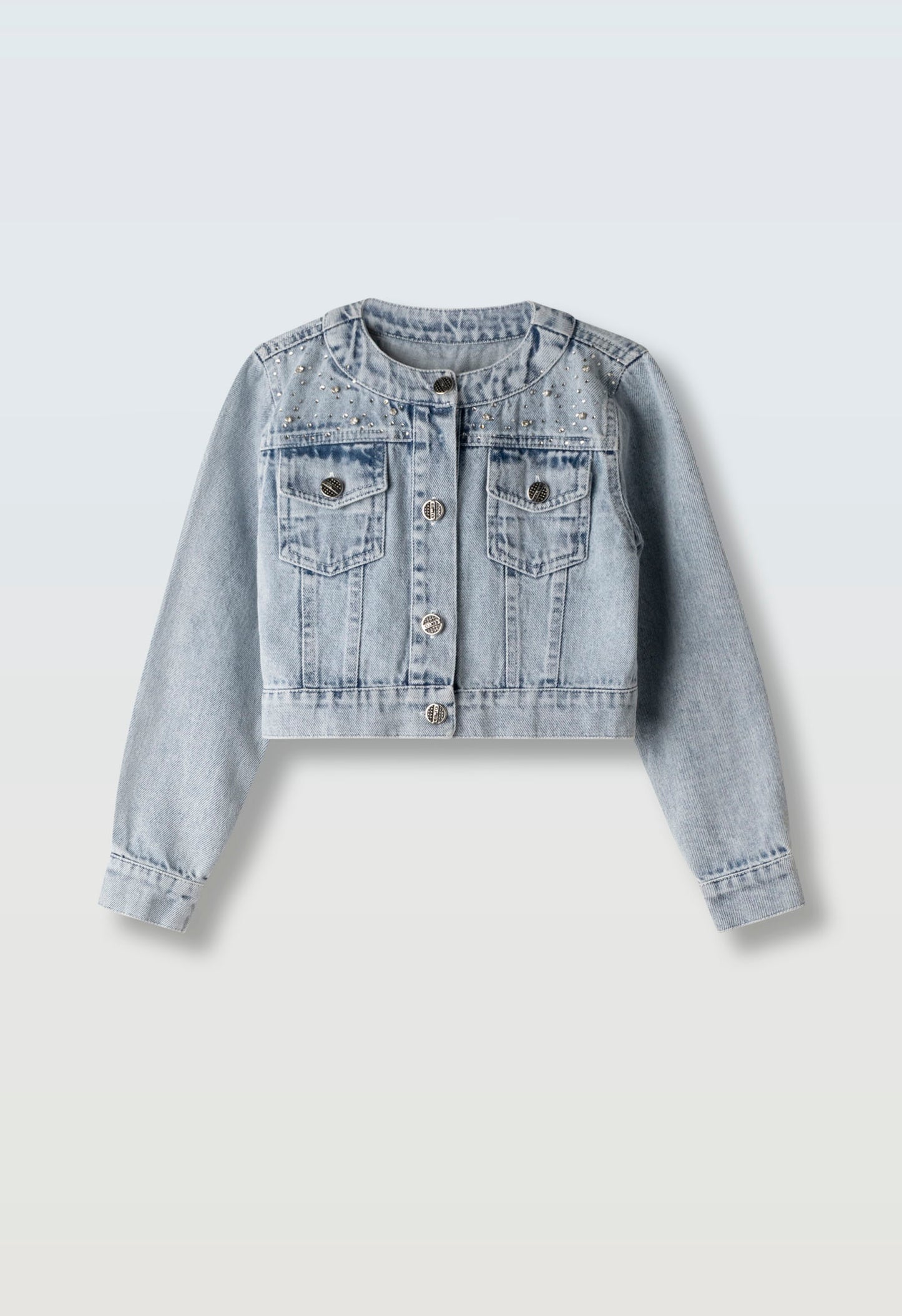 giubbino miss jeans denim strass