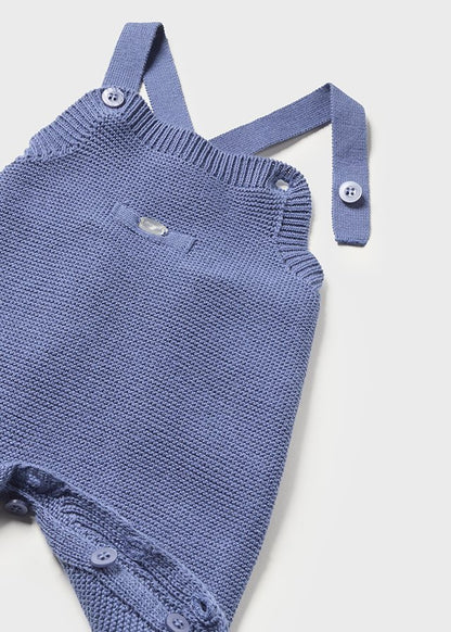 Salopette in tricot con giacchino e maglia abbinati