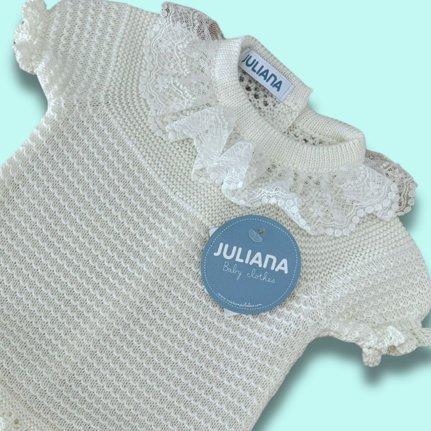 completino neonata filo corto con colletto valances
