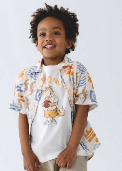 camicia bimbo fantasia m/corta