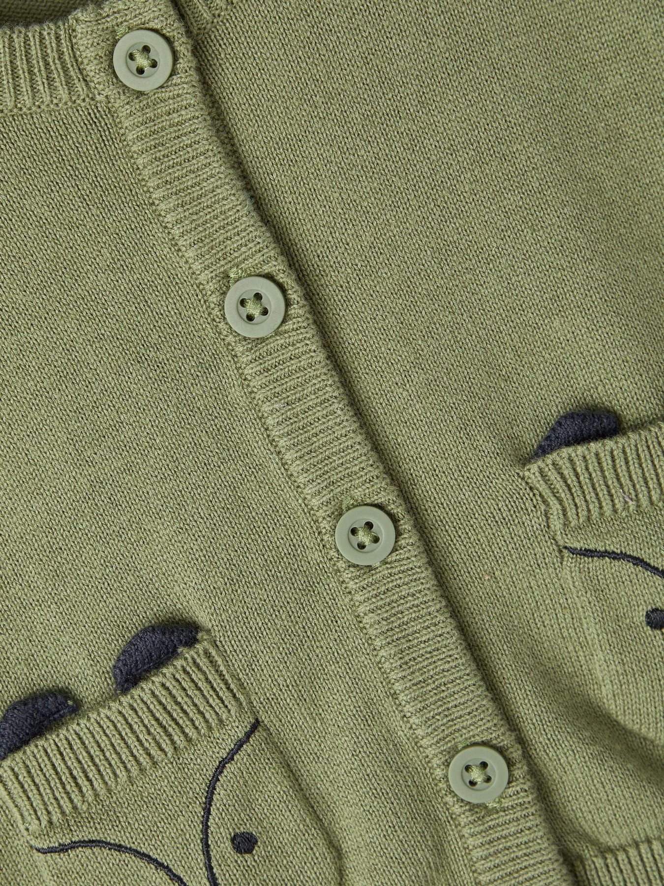 Cardigan con taschini ricamati