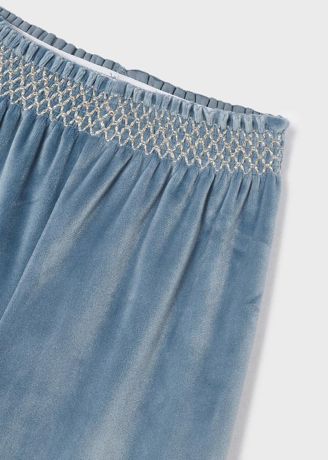 Pantalone cropped in velluto liscio