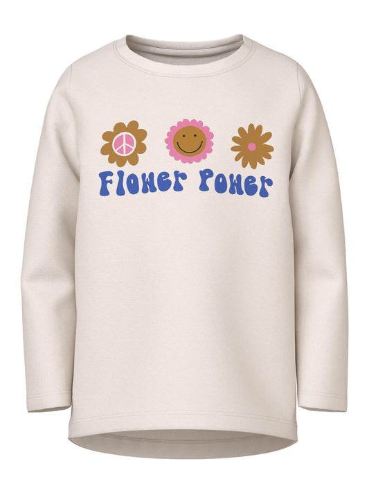 T-Shirt Manica Lunga con stampa  Flower Power