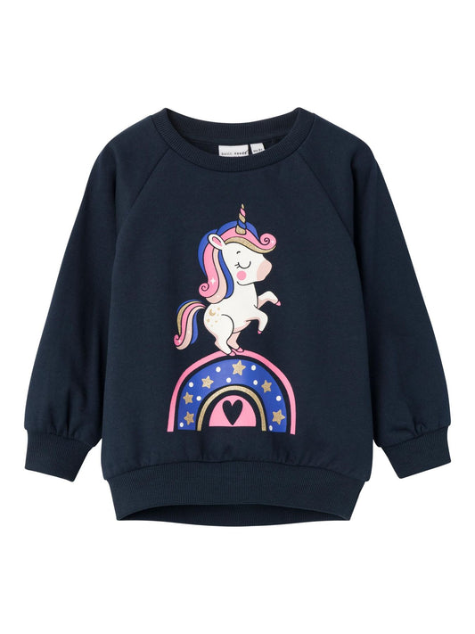 Felpa con Unicorno stampato