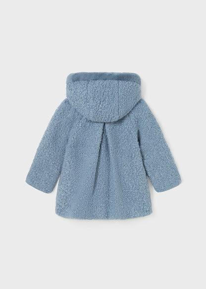 Cappotto bouclé con cappuccio